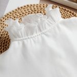 ⁦NALACAL Fake Collar Lady Ruffles Turtle Neck False Shirt Collar Detachable Doll Lapel Blouse Half Shirts False Collar Stand Top Elegant for Women's Girl's⁩ - الصورة ⁦6⁩