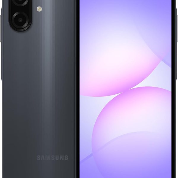 Samsung Galaxy A07 LTE (International Version) Smartphone, 128GB Storage, 4GB RAM, 6nm Processor, Large Display, 6x OS Upgrades, Black
