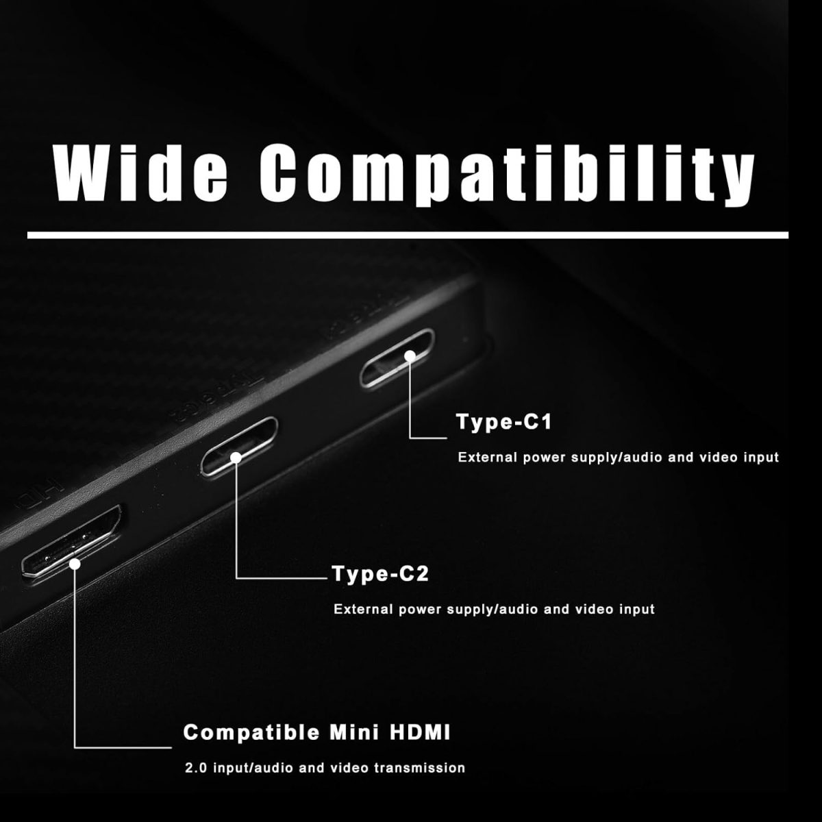 ⁦ايروفامي مكتب العاب كمبيوتر محمول 18.5 انش FHD 100Hz للابتوب وسيرفيس والكمبيوتر وبلاي ستيشن 4/5 مع حامل⁩ - الصورة ⁦5⁩