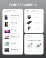 ⁦انكر كيبل USB C الى USB C (6 قدم، عبوتان)، سلك شاحن نوع C 100 واط للشحن السريع لسلسلة ايفون 16، ماك بوك برو 2020، بكسل والمزيد (USB 2.0، اسود)⁩ - الصورة ⁦4⁩