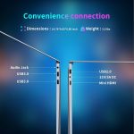 ⁦لابتوب العاب 16 انش، انتل سيليرون N100 (حتى 3.4GHZ) ويندوز 11 برو للالعاب 16GB 1TB SSD، لابتوب تقليدي، شاشة FHD 1920x1200، فتح بصمة الاصبع، كيبورد باضاءة خلفية، نتبوك⁩ - الصورة ⁦6⁩