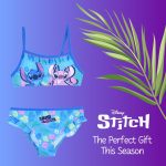 ⁦Disney Stitch and Angel Girls' Bikini, Two Piece Swimsuit, Sizes 3 to 8 Years⁩ - الصورة ⁦8⁩