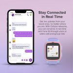 ⁦ماي فيرست ساعة ذكية S3 للاطفال من فون مع جهاز تتبع GPS ومكالمات فيديو/صوتية وساعة ابل للاطفال، شريحة اتصال مجانية واشتراك لمدة شهر واحد، مزيج حلوى القطن⁩ - الصورة ⁦2⁩