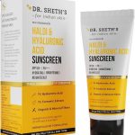 دي آر. شيثز واقي من الشمس بحمض الهيالورونيك 1% من حمض الهيالورونيك و1% مستخلص الكركم من هالدي اند | عامل حماية من الشمس 50+ | PA+++ | مرطب وتفتيح | يحمي من الاشعة فوق البنفسجية فئة A وB والضوء الازرق