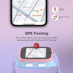 ⁦ماي فيرست ساعة ذكية S3 للاطفال من فون مع جهاز تتبع GPS ومكالمات فيديو/صوتية وساعة ابل للاطفال، شريحة اتصال مجانية واشتراك لمدة شهر واحد، مزيج حلوى القطن⁩ - الصورة ⁦5⁩