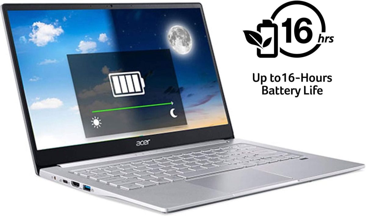 ⁦ايسر لابتوب سويفت 3 انتل ايفو رفيع وخفيف بشاشة FHD 14 انش ومعالج انتل كور i7-1165G7 وبطاقة عرض مرئي انتل ايرس اكس اي 8GB LPDDR4X و256GB NVMe SSD وواي فاي 6 وقارئ بصمة وكيبورد باضاءة خلفية⁩ - الصورة ⁦9⁩