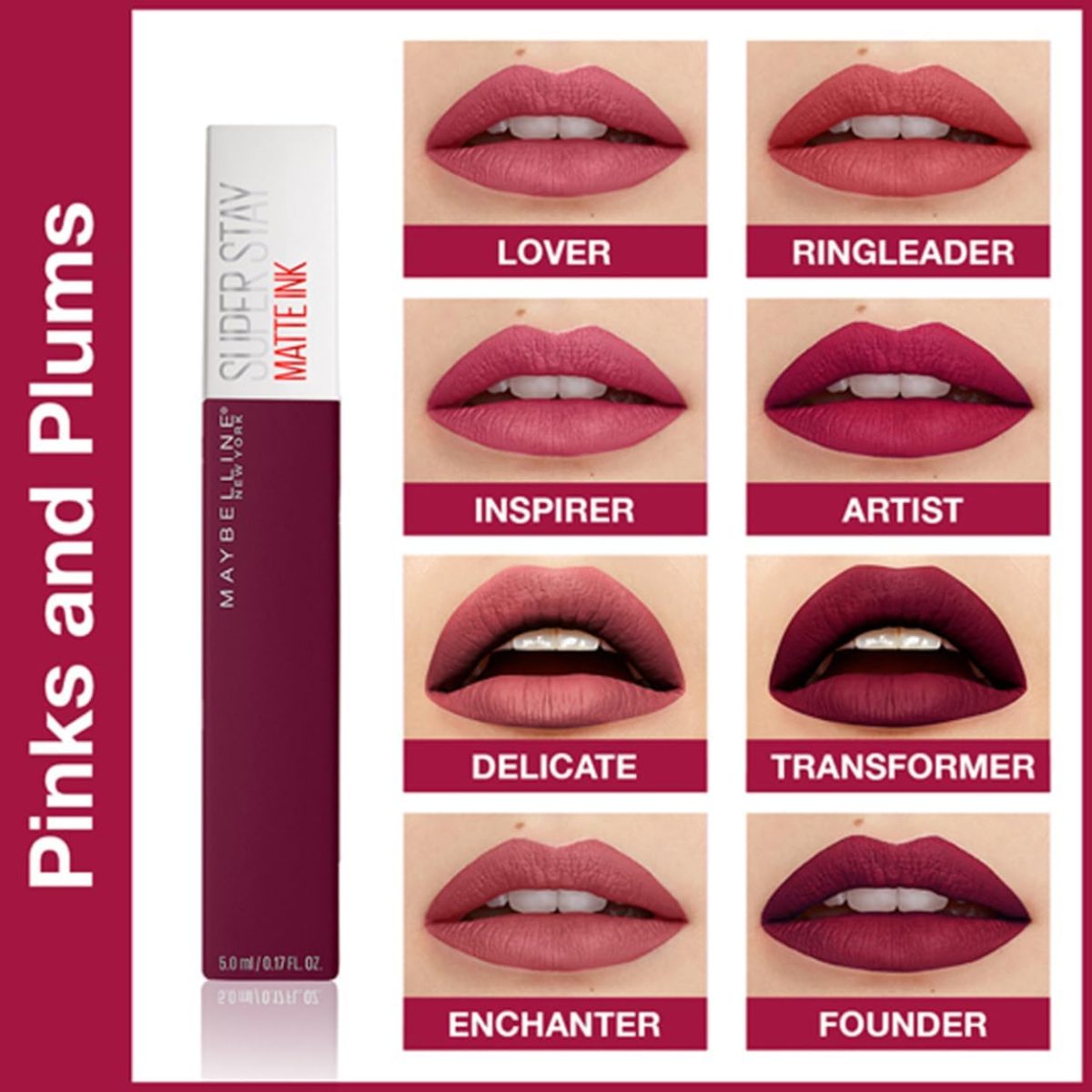 ⁦Maybelline New York Super Stay Matte Ink Liquid Lipstick, Seeker, 5g⁩ - الصورة ⁦7⁩