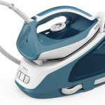 مكواة بخار اكسبرس ايزي من تيفال، بسعة 1.7 لتر، بنظام قفل، لون ازرق وابيض، بمزلاق سيراميك اكبريس، SV6131G0، ضمان لمدة عام