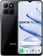 اونر هاتف ذكي 70 لايت ثنائي شرائح الاتصال بذاكرة روم 128GB وذاكرة RAM 4GB (جي اس ام فقط | بدون سي دي ام ايه) هاتف ذكي 5G مفتوح من المصنع (اسود ميدنايت) - اصدار عالمي