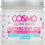 سي دي كوزمو ديزاينز مقشر الجسم جلو وايت لتفتيح البشرة 475 مل | مستخلص التوت وعرق السوس | يساعد على تقليل البقع الداكنة | ينعم البشرة | للجنسين