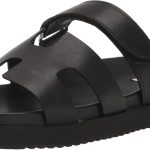 ستيف مادن صندل سلايد للنساء من مايفين، جلد اسود، مقاس 38-39 EU