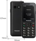 ⁦باناسونيك KX-TU250EXB 4G اسنشيالز موبايل اسنشيالز شاشة كبيرة بزر اس او اس بدون استخدام اليدين - اسود⁩ - الصورة ⁦3⁩