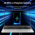 ⁦لابتوب العاب من نيوبيهير، 16GB DDR4 RAM 512GB SSD، معالج انتل N95 1.7-3.4GHz، 15.6 انش FHD 1920×1080، فتحة زاوية 180، فتح بصمة الاصبع، كيبورد باضاءة خلفية، ويندوز 11 برو⁩ - الصورة ⁦3⁩