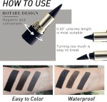 ⁦Kaely 2Pcs Black Brown Gel Eyeliner Pencil, Natural Black Eyeliner Cream for Women, Eye Liner Waterproof Smudge Proof, Smoky Eyeshadow Stick Makeup⁩ - الصورة ⁦5⁩