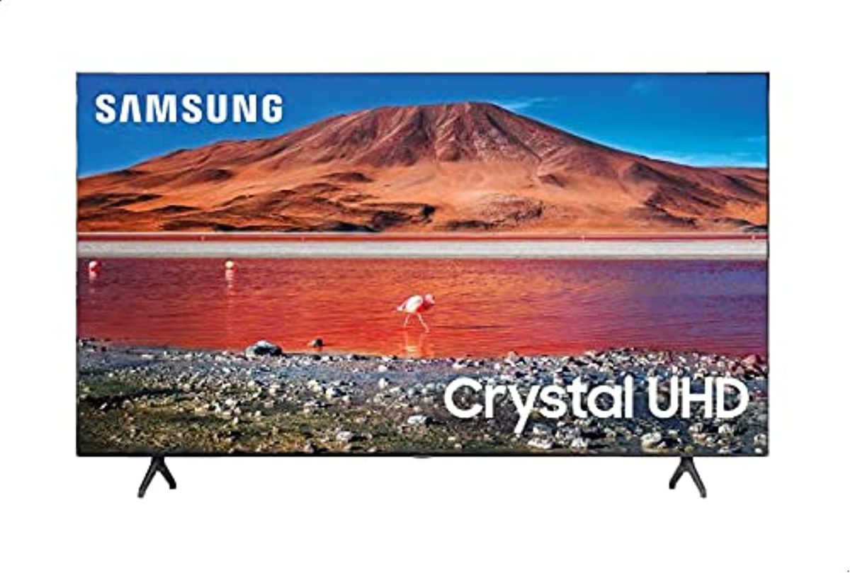 سامسونج تلفزيون ذكي 75 بوصة 4 كيه الترا اتش دي ليد مع ريسيفر مدمج، اسود - UA75AU7000 - اصدار عالمي