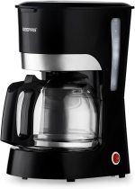 Geepas-Coffee Maker, 1.5L Filter Coffee Machine, GCM6103 | High Temperature Glass Carafe | Keep Warm & Anti-Drip Function | Reusable Filter | On/Off Switch with Indicator Light