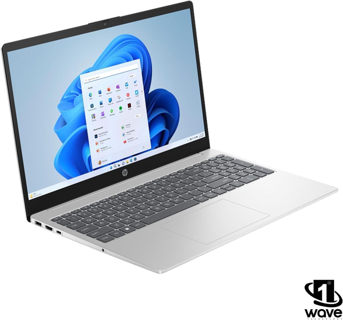 ⁦HP لابتوب للاعمال بشاشة 15.6 انش ومعالج انتل i7-1355U الجيل 13 وبطاقة عرض مرئي ايريس اكس وذاكرة RAM DDR4 40GB وSSD 1TB وويندوز 11 برو وكاميرا ويب HD 720p (يتضمن حامل لابتوب الموجة الاولى + ماوس + مضاد⁩ - الصورة ⁦5⁩