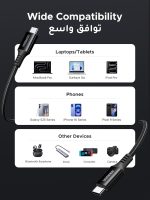 ⁦يوجرين كابل تايب سي بقوة 100 وات بطول 2 متر، كبل شحن سريع من USB C إلى C PD3.0 SCP BC1.2 5A، سلك شاحن هاتف مضفر USB لسلسلة آيفون 16، آيباد ميني، ماك بوك/آيباد برو/إير، سامسونج S24 الترا، هواوي P70⁩ - الصورة ⁦7⁩