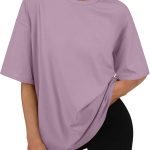 اوتوميت تي شيرت نسائي كبير الحجم للتمارين الرياضية باكمام قصيرة كاجوال فضفاض ملابس صيفية عصرية 2025