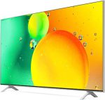 ⁦LG تلفزيون نانو سيل 65 بوصة من سلسلة نانو 77 بتصميم شاشة سينما 4 كيه اكتيف HDR ويب او اس 22 مع ضمان ثينك كيو بالذكاء الاصطناعي لمدة عام، اسود، 65NANO776QA-AMAG⁩ - الصورة ⁦3⁩