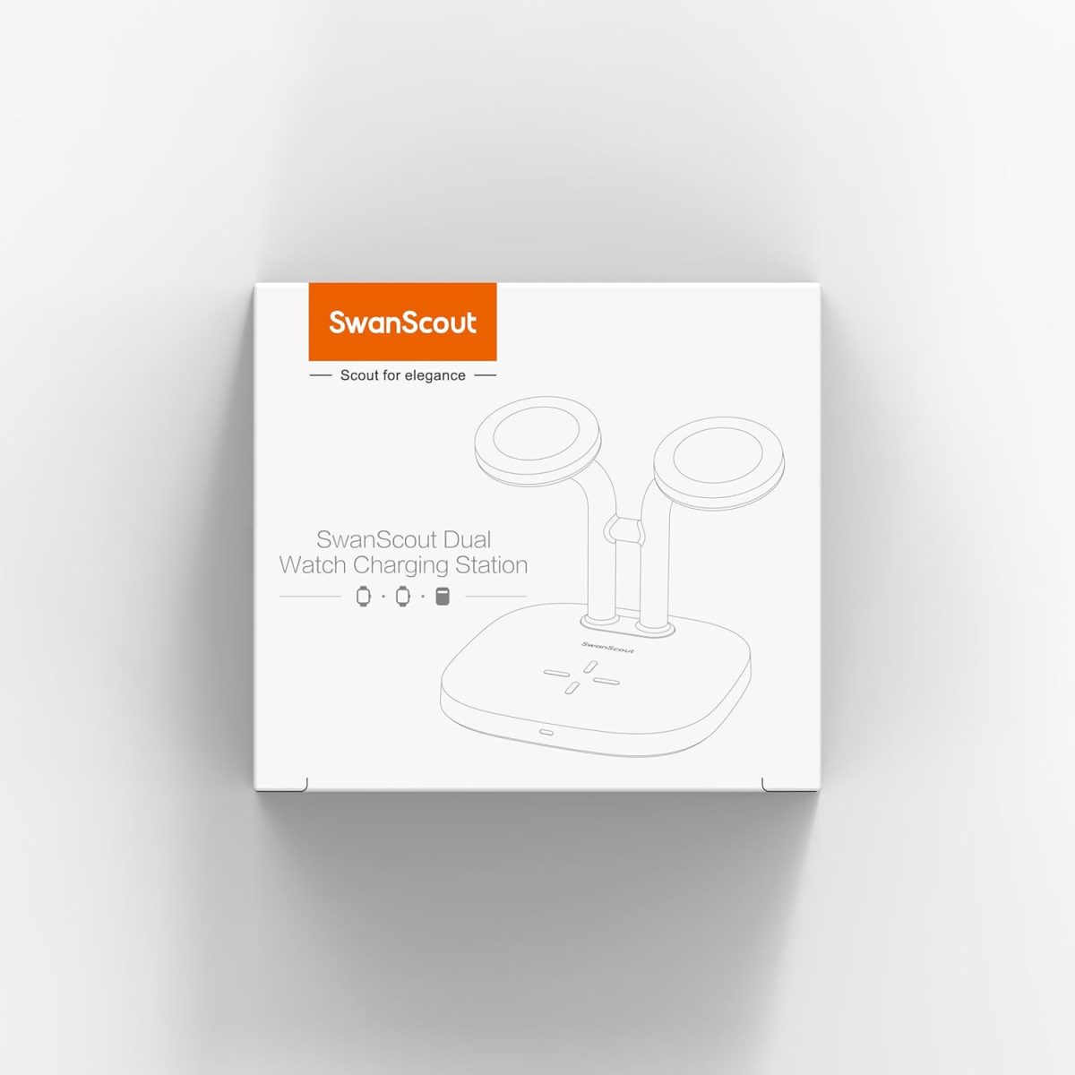 ⁦SwanScout Dual Watch Charger, SwanScout 704S, 3 in 1 Wireless Charging Station for Samsung Galaxy Watch 8 Classic/8/Ultra/7/6/6 Classic/5 Pro/5/4/3/Active 2, for Galaxy Buds 3 Pro/3/2 Pro⁩ - الصورة ⁦11⁩