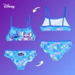 ⁦Disney Stitch and Angel Girls' Bikini, Two Piece Swimsuit, Sizes 3 to 8 Years⁩ - الصورة ⁦7⁩