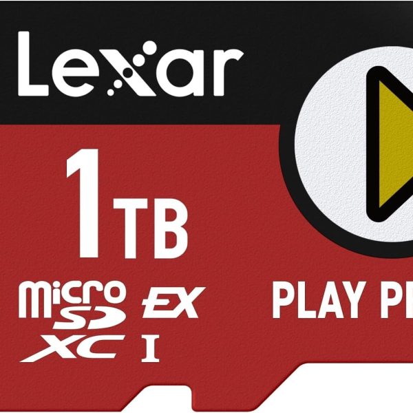 ليكسار بطاقة بلاي برو مايكرو اس دي اكسبريس 1TB UHS-I، C10، U3، V30، فيديو 4K، حتى 900/600 ميجابايت/ثانية، متوافقة مع نينتندو سويتش 2، اسوس روج الي، ستيم ديك، اجهزة الالعاب (LMSXPS0001T-BNNNU)