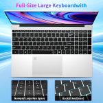 ⁦لابتوب للالعاب بشاشة 15.6 انش وذاكرة RAM 16GB وSSD 512GB ومعالج N95 (حتى 3.4GHz)، FHD IPS 1920×1080، يدعم فتح 180 زاوية وكيبورد باضاءة خلفية وفتح بصمة الاصبع⁩ - الصورة ⁦4⁩