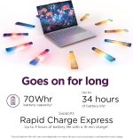 ⁦لينوفو لابتوب سليم 7i - 2025 - خفيف الوزن - شاشة لمس WUXGA 14 انش - ذاكرة 16 جيجا - تخزين 1 تيرابايت - كور الترا 7 - ويندوز 11 برو - رمادي لونا⁩ - الصورة ⁦4⁩