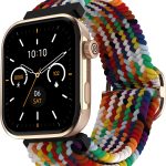 نويز ساعة ذكية برو 5 بشاشة اموليد 1.85 انش واجراء مكالمات بلوتوث وجوه ساعة جديدة يمكنك صنعها بنفسك، تخصيص فائق مع قاعدة ذكية، مجموعة انتاجية و100 وضع رياضي واكثر (نمط قوس قزح)