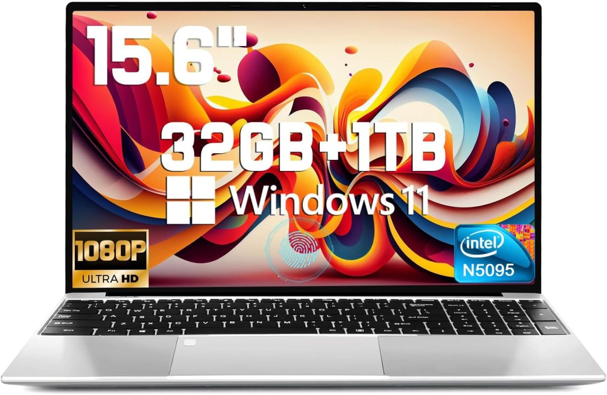 لابتوب انبكوير 2025 الاحدث ويندوز 11 15.6 انش، 1TB SSD، ذاكرة RAM ثنائية القناة 32GB، معالج رباعي النواة (بحد اقصى 2.9GHz)، شاشة FHD 1080P، كيبورد باضاءة خلفية، بصمة اصبع، كاميرا ويب، ميني HDMI، WiFi5
