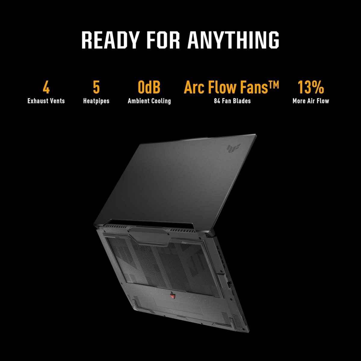 ⁦اسس لابتوب العاب تي يو اف داش 15 (2022)، شاشة FHD 15.6 انش 144Hz، انتل كور i5 12450H، جيفورس RTX 3050 Ti، 8GB DDR5، 512GB PCIe SSD، ثاندربولت 4، واي فاي 6، ويندوز 11 هوم، اسود، FX517ZE-RS51⁩ - الصورة ⁦5⁩