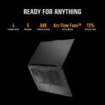 ⁦اسس لابتوب العاب تي يو اف داش 15 (2022)، شاشة FHD 15.6 انش 144Hz، انتل كور i5 12450H، جيفورس RTX 3050 Ti، 8GB DDR5، 512GB PCIe SSD، ثاندربولت 4، واي فاي 6، ويندوز 11 هوم، اسود، FX517ZE-RS51⁩ - الصورة ⁦5⁩