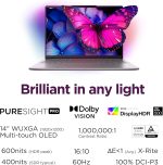 ⁦لينوفو لابتوب سليم 7i - 2025 - خفيف الوزن - شاشة لمس WUXGA 14 انش - ذاكرة 16 جيجا - تخزين 1 تيرابايت - كور الترا 7 - ويندوز 11 برو - رمادي لونا⁩ - الصورة ⁦6⁩