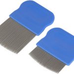 اي زد واي دوز مجموعة امشاط قمل الراس مكونة من قطعتين من امشاط قصيرة طويلة لعلاج قمل الرأس، مشط خال من الصئبان، ازرق، قطعة واحدة