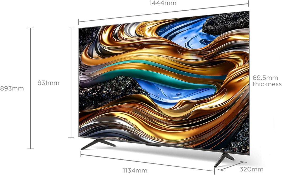 ⁦TCL تلفزيون ذكي 65 بوصة جوجل تي في 4K UHD 60Hz MEMC، 120Hz VRR، DLG 120Hz، دولبي فيجن اتموس، HDR10+، DTS فيرتشوال اكس، تدرج لوني واسع، نحيف وموحد، تيتانيوم مصقول 65P755 (2024)⁩ - الصورة ⁦3⁩