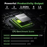 ⁦لابتوب العاب من افينكا، 15.6 انش، معالج N4000 8GB RAM 256GB SSD، لابتوب نوت بوك بشاشة 1920×1080، واي فاي 5 ميني HDMI، فتحة 180 زاوية، لابتوب للطلاب والاعمال⁩ - الصورة ⁦2⁩