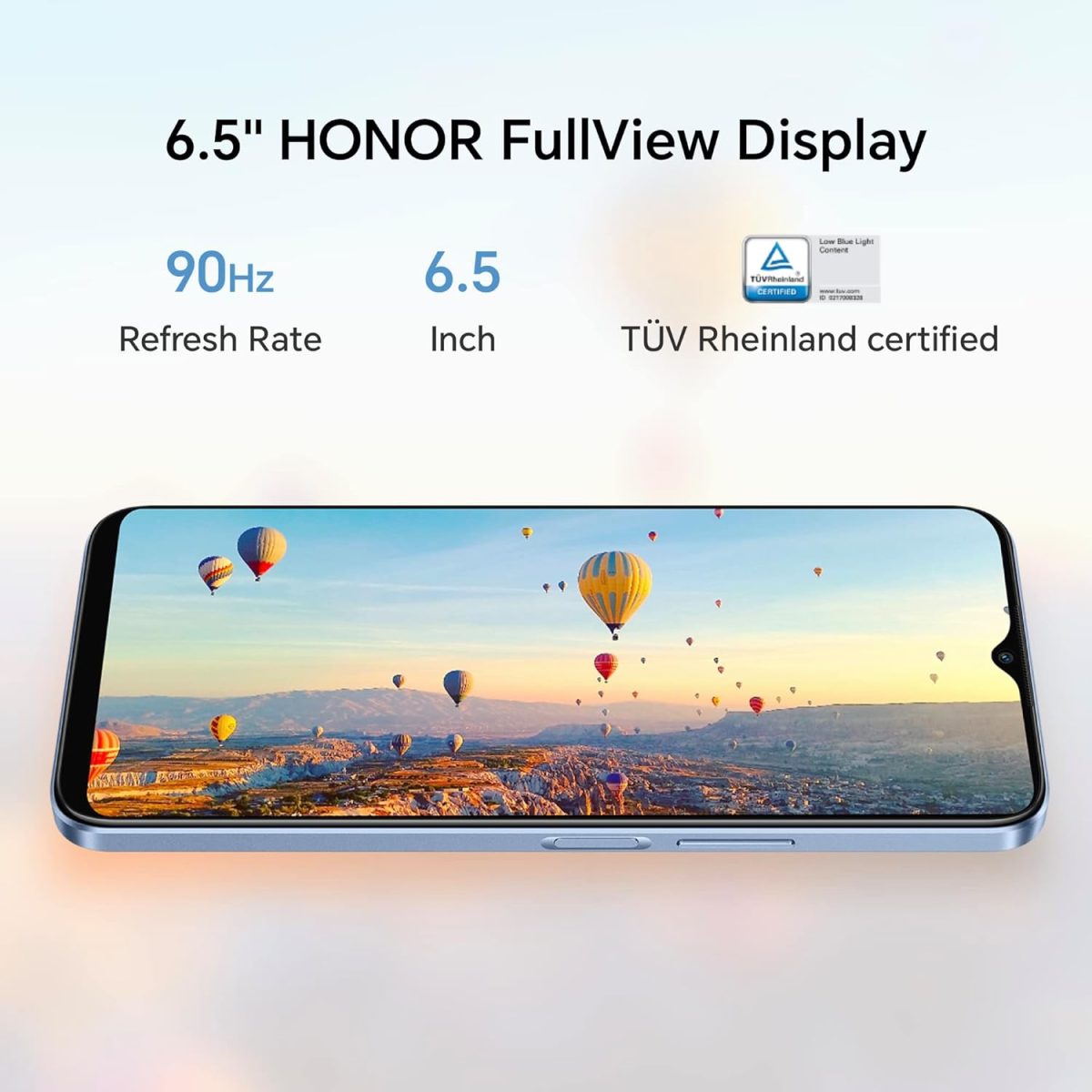 ⁦اونر هاتف ذكي 70 لايت ثنائي شرائح الاتصال بذاكرة روم 128GB وذاكرة RAM 4GB (جي اس ام فقط | بدون سي دي ام ايه) هاتف ذكي 5G مفتوح من المصنع (اسود ميدنايت) - اصدار عالمي⁩ - الصورة ⁦6⁩