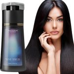 شامبو صبغة الشعر من بولار، شامبو صبغة فورية للعناية بالشعر، شامبو صبغة شعر طبيعي لتغطية الشعر الرمادي، مناسب للنساء والرجال (اسود)