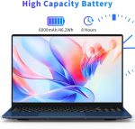 ⁦لابتوب العاب 16 انش 2025، 16GB RAM 1TB SSD، معالج N150 (حتى 3.6GHz)، FHD 1920×1200، فتح 180 درجة، اضاءة خلفية، BT4 WIFI5، ويندوز 11 برو، 6000mAh/46.2Wh، كحلي⁩ - الصورة ⁦7⁩