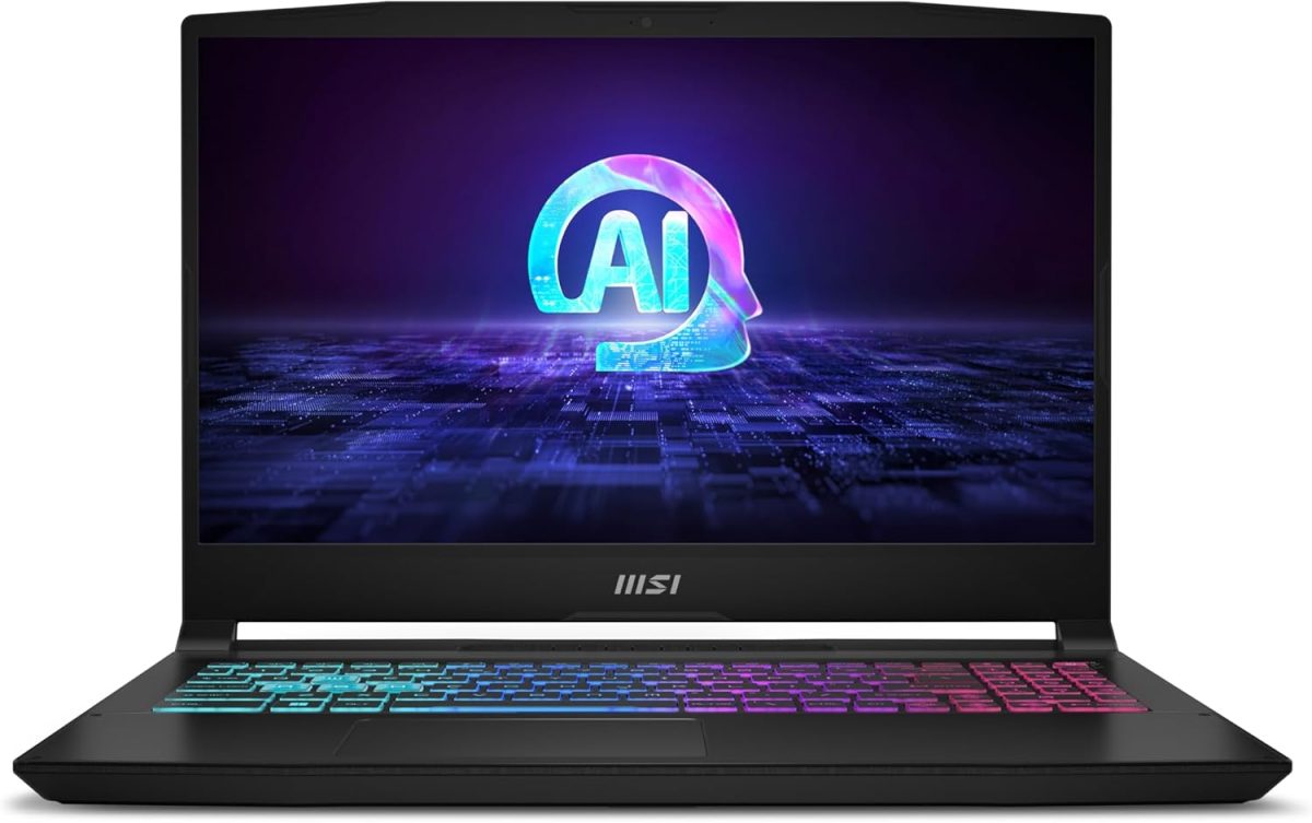 MSI لابتوب العاب كاتانا A15 AI 15.6 انش 165Hz QHD للالعاب، رايزن 9-8945HS، انفيديا جيفورس RTX 4070، 32GB DDR5، 1TB NVMe SSD، كولر بوست 5، ويندوز 11: اسود B8VG-450US