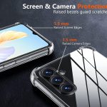 جراب شفاف لهاتف سامسونج جالاكسي A16 شبكة الجيل الخامس 5G من زوبيتك، جراب خلفي شفاف من مطاط السيليكون والبولي يوريثين الحراري، ممتص للصدمات بزوايا معززة لسامسونج جالاكسي A16 شبكة الجيل الخامس 5G شفاف