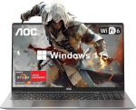 لابتوب العاب 2025 بمعالج AMD رايزن 7 5700U (8C/16T حتى 4.5GHz)، شاشة FHD 16.1 انش مع كيبورد باضاءة خلفية، ذاكرة RAM 16GB وSSD 512GB، واي فاي 6، HDMI 1.4، USB3.2، نوع C، بطارية 53Wh