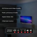 ⁦نوبل تلفزيون LED ذكي 65 بوصة 4K UHD بدون اطار مع اندرويد 13 وHDR ومنافذ HDMI وUSB وشبكة LAN ومدخل محوري ومكبرات صوت مدمجة وواي فاي وتي في او اس بتصميم حوت ودي ال اي دي رفيع للغاية مثالي للمسرح المنزلي⁩ - الصورة ⁦5⁩