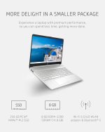 ⁦HP لابتوب 14، AMD رايزن 5 5500U، ذاكرة RAM 8GB، تخزين SSD 256GB، شاشة FHD 14 انش، ويندوز 11 هوم، رفيع ومحمول، شاشة مايكرو ايدج ومضادة للتوهج، عمر بطارية طويل (14-fq1025nr، 2021)⁩ - الصورة ⁦5⁩