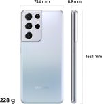 ⁦سامسونج جالكسي اس 21 الترا (5G SM-G998B/DS 512GB ذاكرة RAM 16GB، لون فضي فانتوم)⁩ - الصورة ⁦6⁩