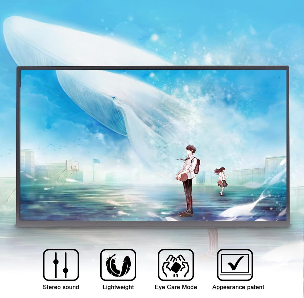 ⁦ايروفامي مكتب العاب كمبيوتر محمول 18.5 انش FHD 100Hz للابتوب وسيرفيس والكمبيوتر وبلاي ستيشن 4/5 مع حامل⁩ - الصورة ⁦8⁩