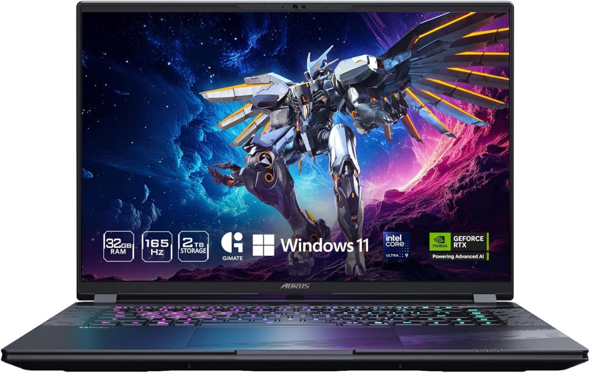 ⁦جيجابايت - لاب توب اوروس ايليت 16 للالعاب - 165Hz 2560x1600 WQXGA - انفيديا جيفورس RTX 5070 - انتل كور الترا 9 275HX - 2TB SSD مع 32GB DDR5 RAM - ويندوز 11 هوم AD (اوروس ايليت 16 BWHC3USC65SH)⁩ - الصورة ⁦2⁩