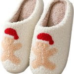 شبشب نسائي بنمط لطيف على شكل قلب كبير على شكل فطر دافئ وناعم لغرفة النوم، صنادل زغبية مغلقة من الامام غير قابلة للانزلاق للمنزل وغرفة النوم