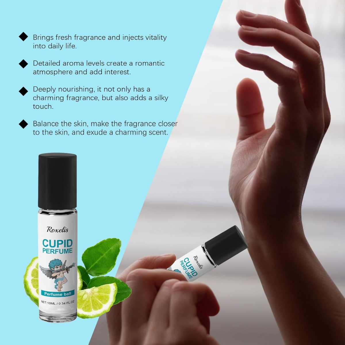 ⁦كولونيا فرمون للرجال من نالاكال | عطر منعش ودافئ يدوم طويلا | زيت عطري محمول 10 مل | مثالي لنقاط النبض | رائحة تعزز الثقة | تجذب النساء (قطعتين)⁩ - الصورة ⁦4⁩